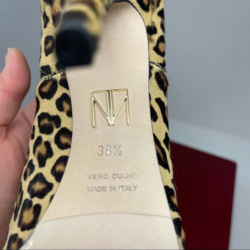 NWT Tamara Mellon League 105 Leopard Haircalf Booties SIZE 38.5 - Picture 11 of 12